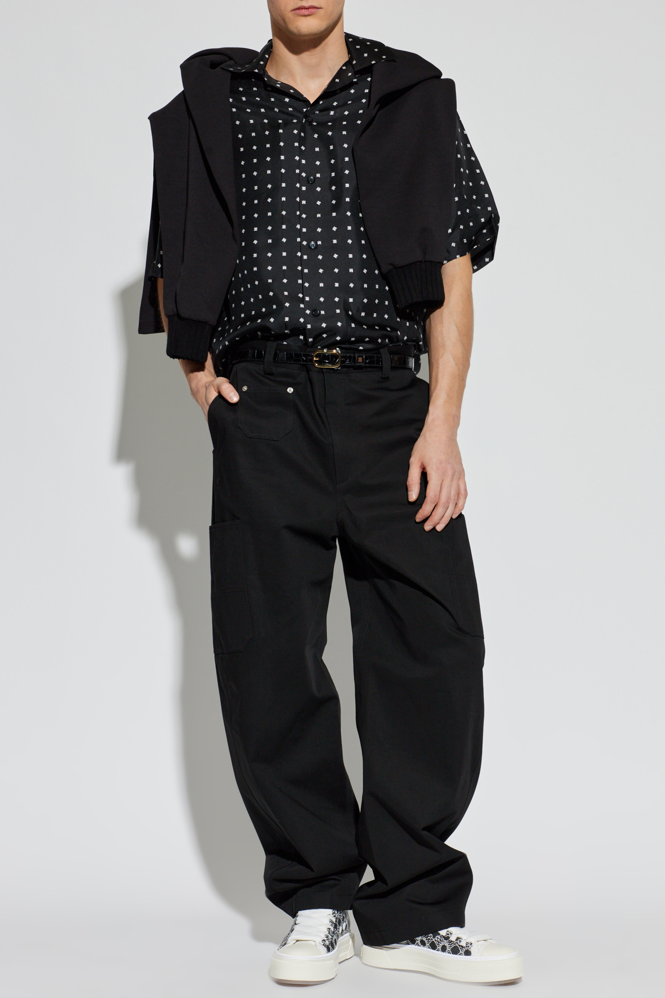 Preto Camisa de seda Amiri - Vitkac Brazil